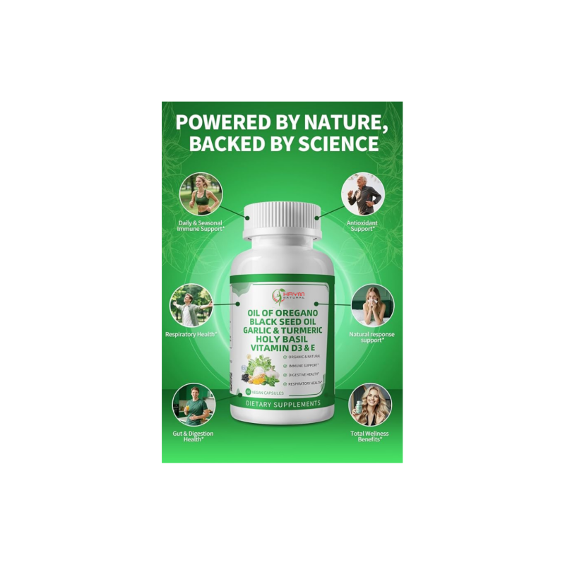 Oregano Oil Capsules Factory - OEM Black Seed Turmeric Vitamin D3