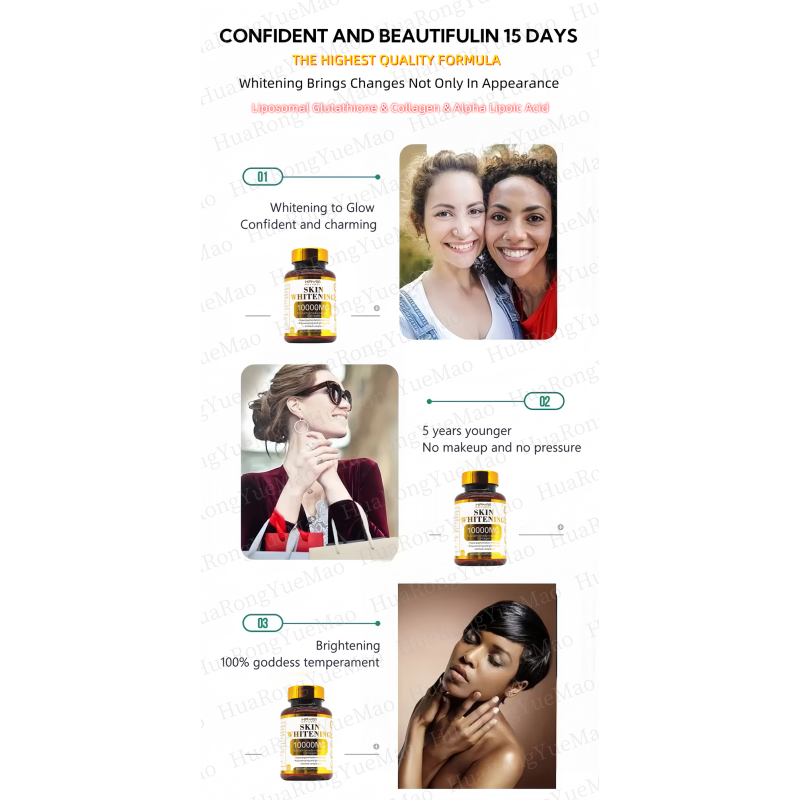 Glutathione Capsules Supplier - OEM Halal 5X Extra Whitening Collagen