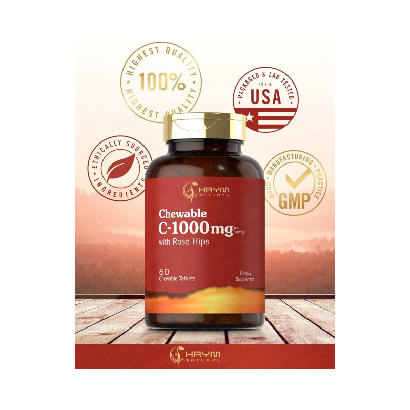 Vitamin C Chewable Tablets Manufacturer - OEM Rose Hip Orange Flavor