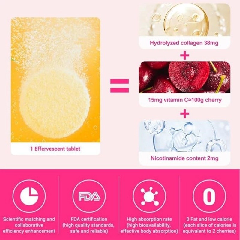 Vitamin C Effervescent Tablets Factory - OEM Collagen Biotin Anti-Aging