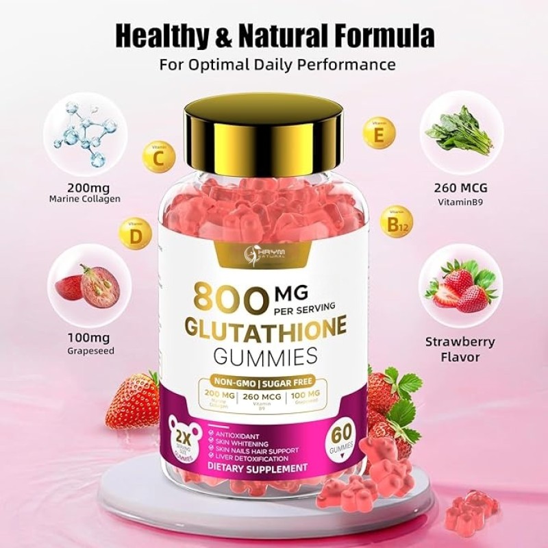 L-Glutathione Gummies Manufacturer - OEM Collagen Hair Skin Nails