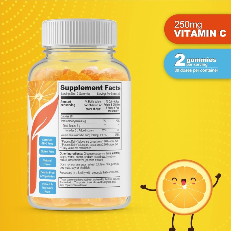 Vitamin C Gummy Supplements Manufacturer - OEM Children Immune Health