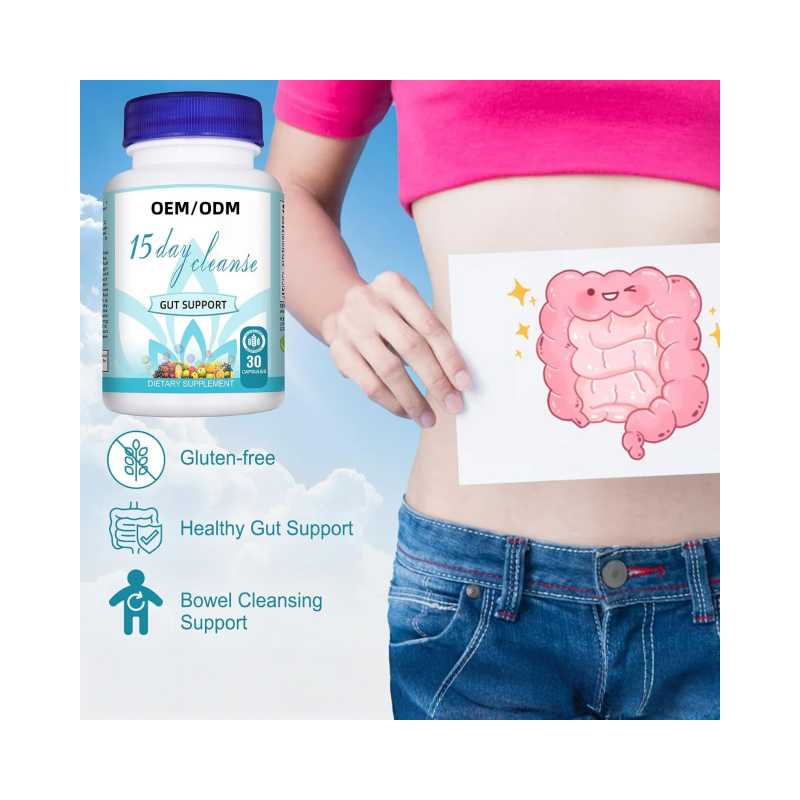 Gut Support Capsules Factory - OEM 15 Day Cleanse Detox Supplement