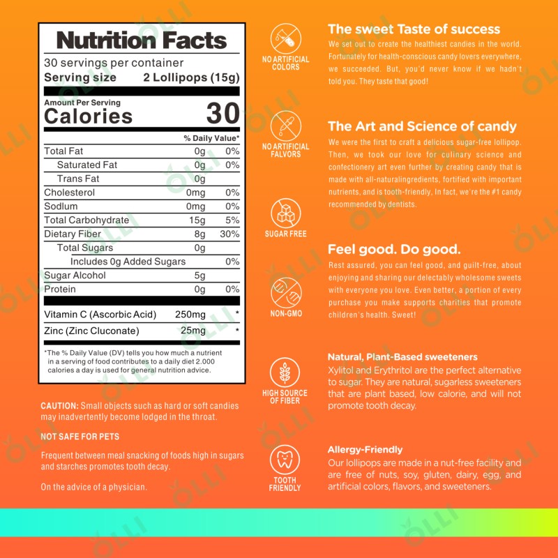 Vitamin C Lollipop Factory - Immune Health Food Supplement