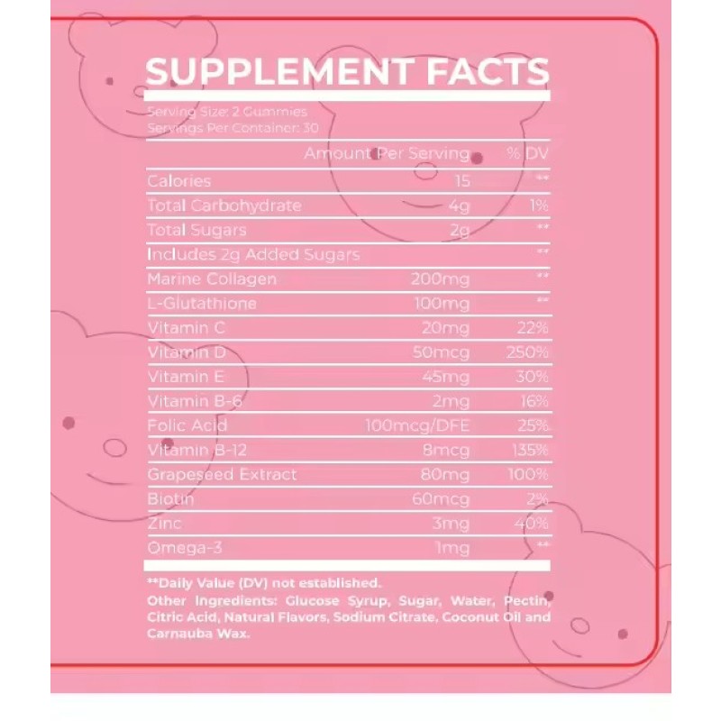 Skin Whitening Gummies Factory - Organic L-glutathione 13 in 1