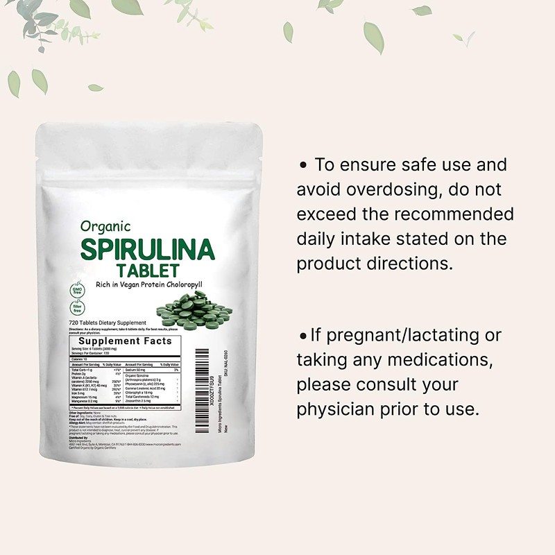 Spirulina Tablets Supplier - Organic Chlorella Nutritional Bulk