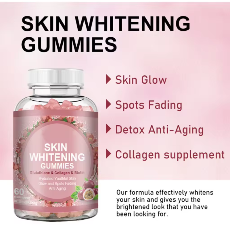 Skin Whitening Gummies Factory - Glutathione Herbal Collagen Candy