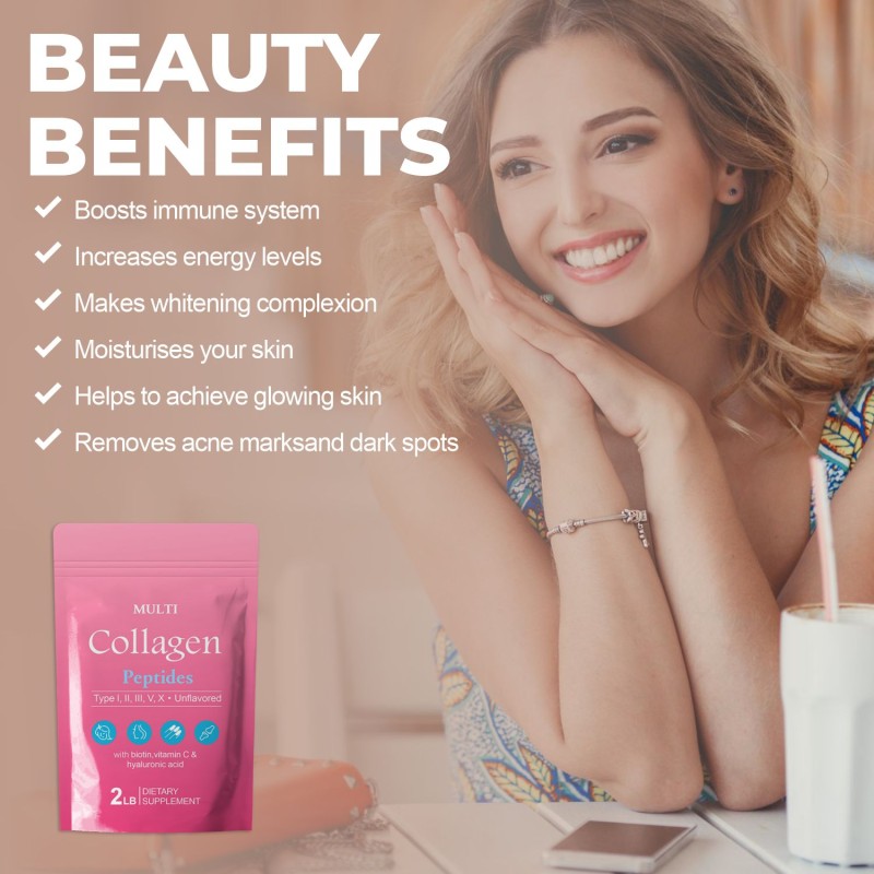 Multi-Collagen Powder Factory - Peptide Skin Hair Nails Women