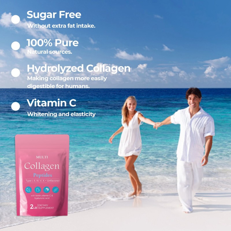 Multi-Collagen Powder Factory - Peptide Skin Hair Nails Women