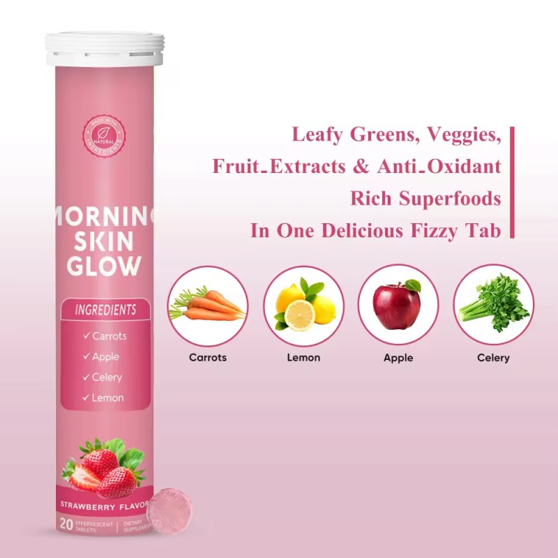 Skin Glow Tablets Supplier - Morning Effervescent Strawberry