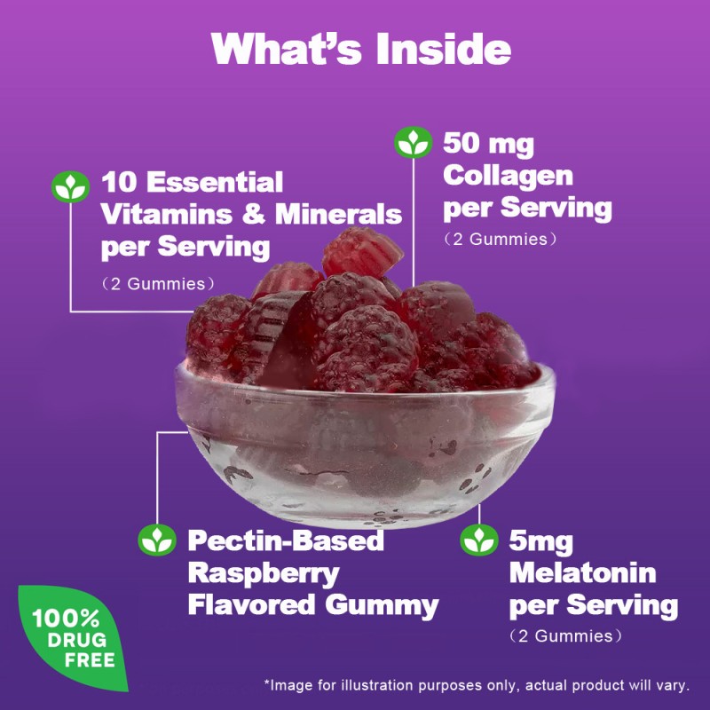 Multivitamin Gummy Supplier - Raspberry Collagen Women