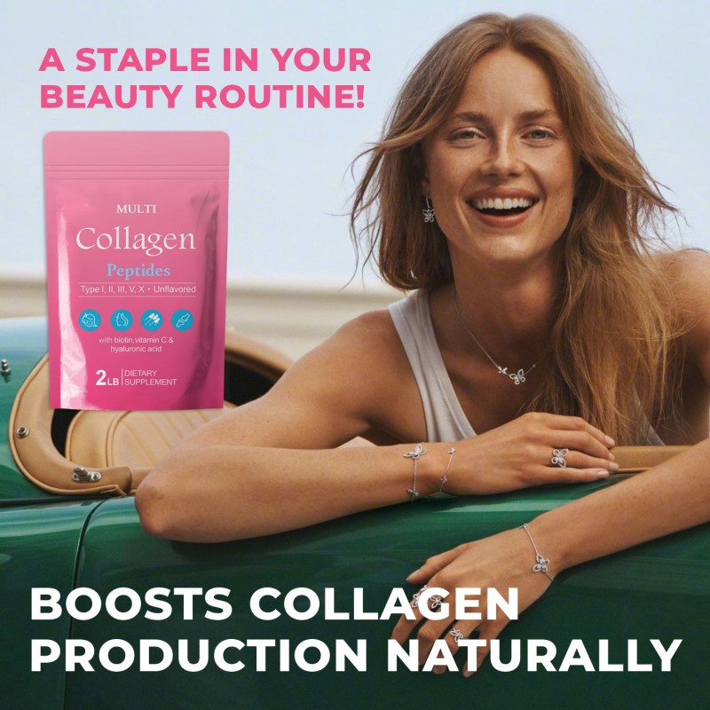 Multi-Collagen Powder Factory - Peptide Skin Hair Nails Women