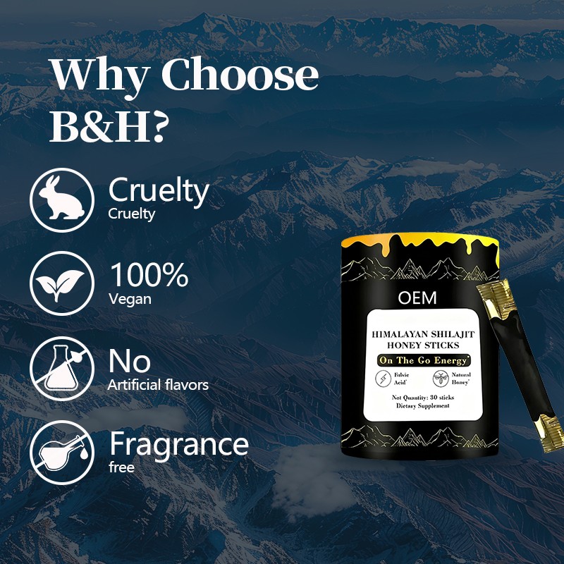 Shilajit Resin Factory - OEM Gold Grade Pure Fulvic Acid Trace