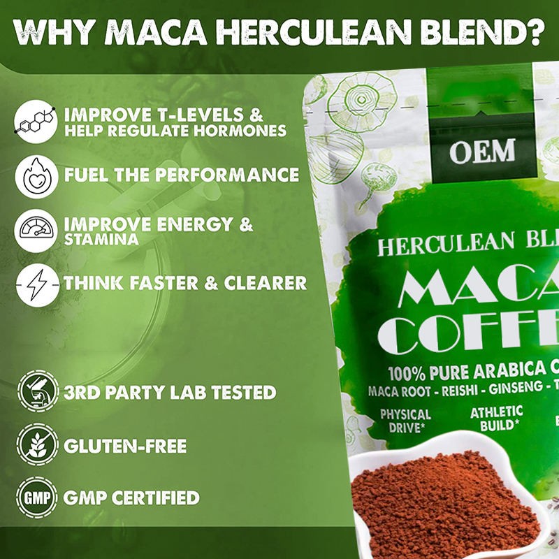 Maca Coffee Manufacturer - OEM Maca Reishi Ginseng Tongkat Ali