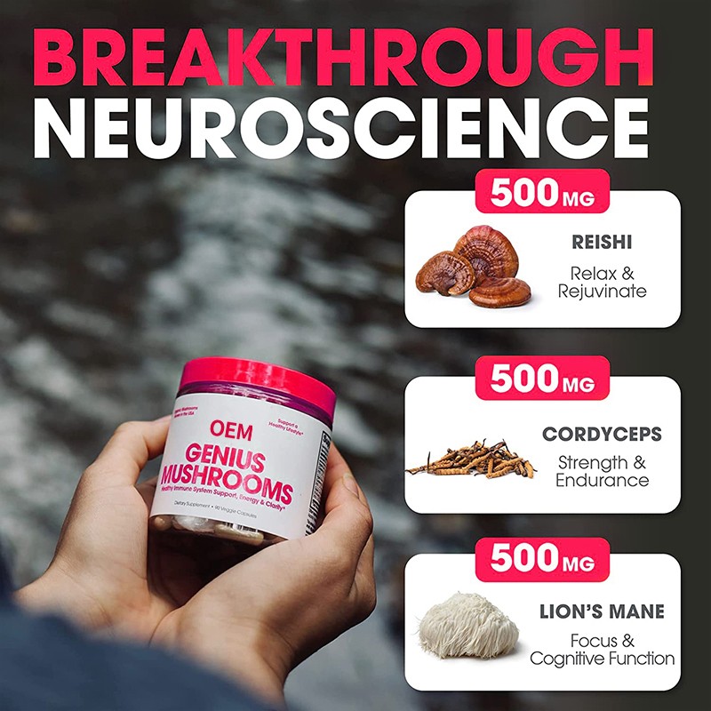 Immune Booster Capsules Supplier - OEM Reishi Lions Mane Mushroom