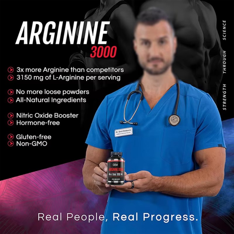 Arginine Tablets Factory - OEM 3000mg Nitric Oxide Heart Immune