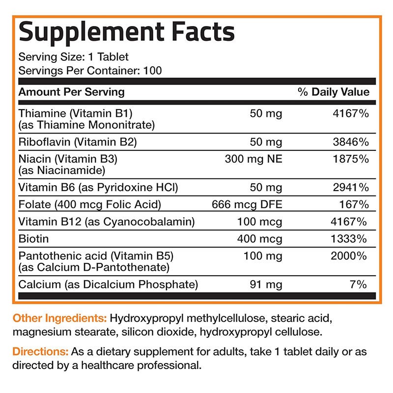 Vitamin B Tablets Manufacturer - OEM Brain Nervous Health Support