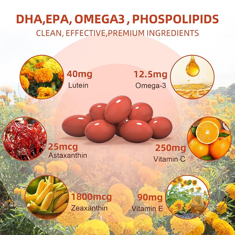 Lutein Softgels Factory - OEM Vitamin C E Eye Skin Antioxidant