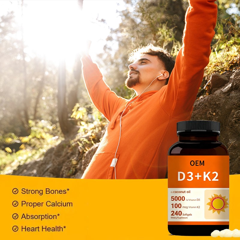 Vitamin D3 Softgels Supplier - OEM 1000iu D3 K2 Bone Immune