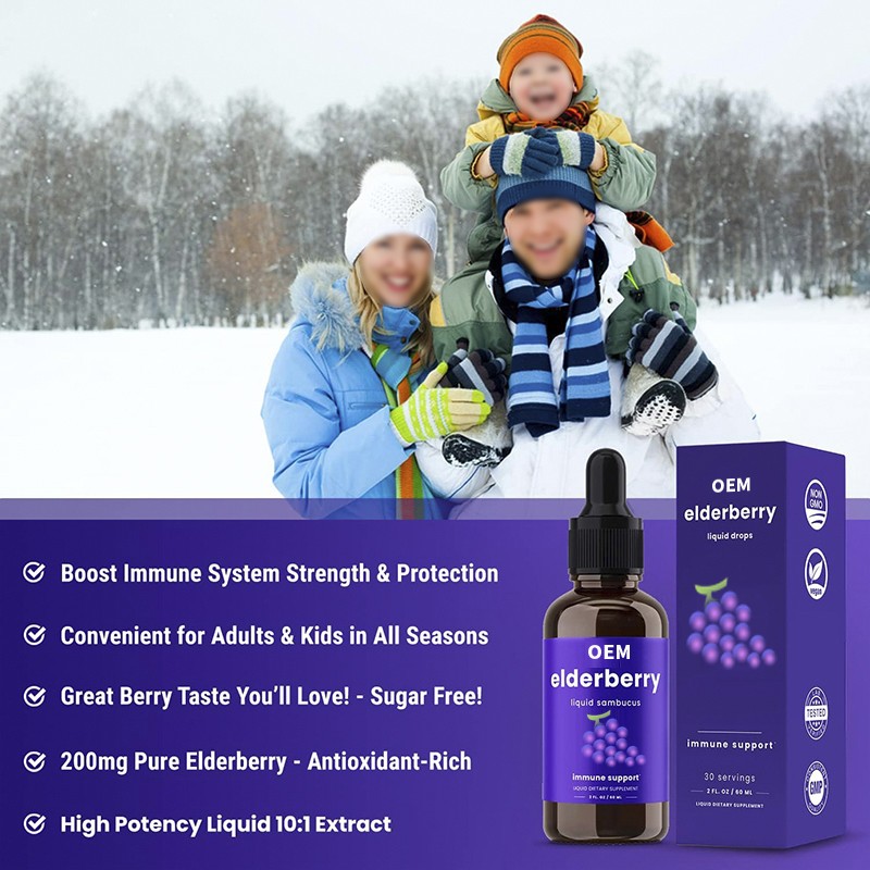 Elderberry Drops Factory - OEM High Potency Immune Antioxidant