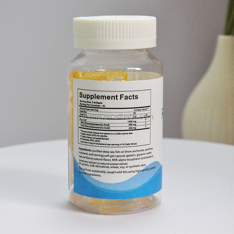 Fish Oil Softgels Supplier - OEM Brain Eye Health DHA EPA 90 Caps