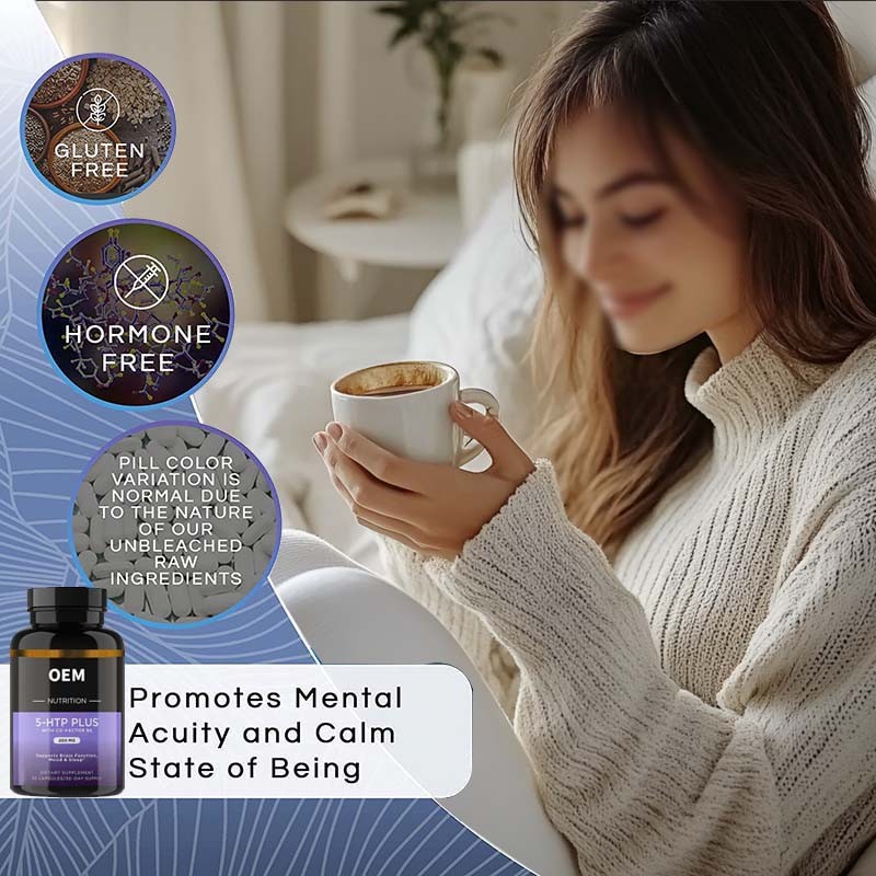 Relaxation Capsules Manufacturer - OEM 5HTP L-Theanine Mood Support