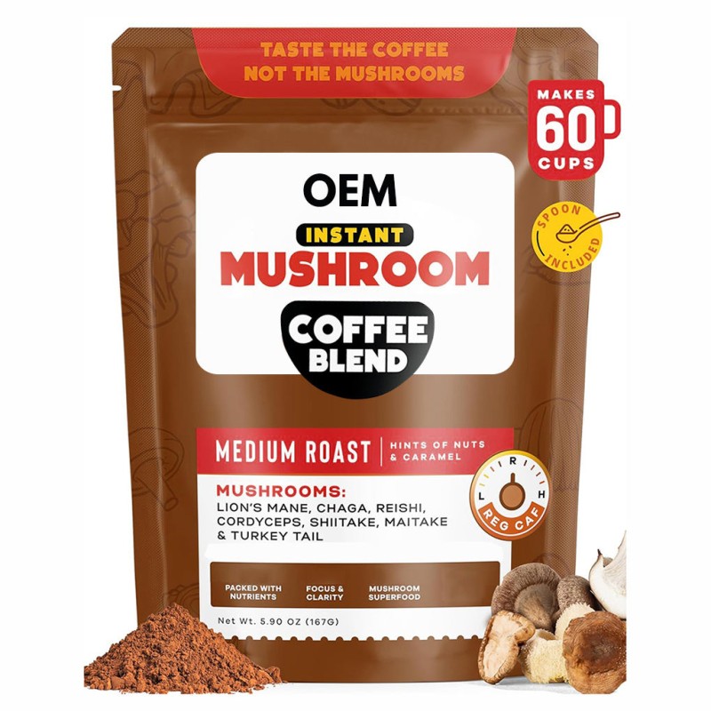 Mushroom Coffee Supplier - OEM Lions Mane Reishi Chaga Instant