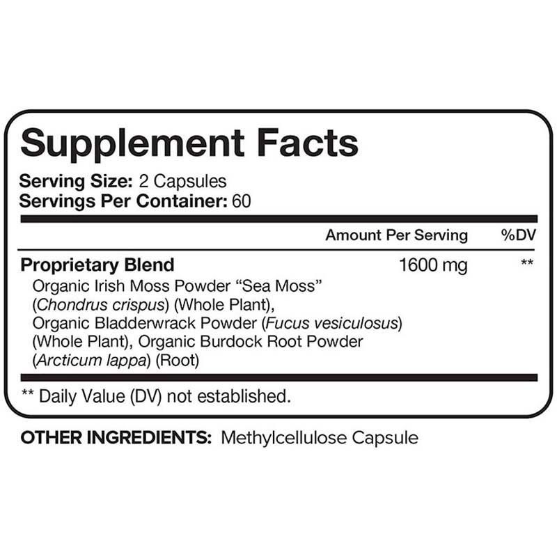 Immunity Capsules Manufacturer - OEM Bladderwrack Burdock Seamoss