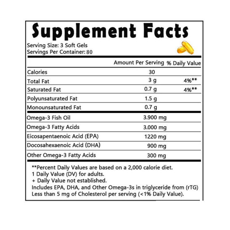 Fish Oil Softgels Supplier - OEM Omega 3 EPA DHA Heart