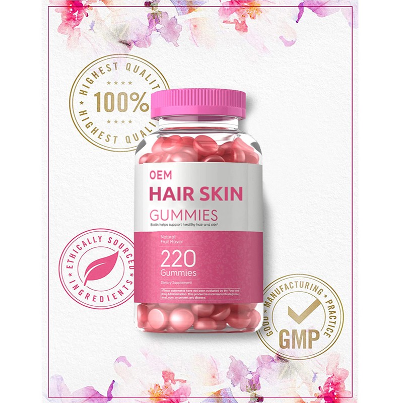 Collagen Gummies Factory - OEM Biotin Keratin Women Soft Candy