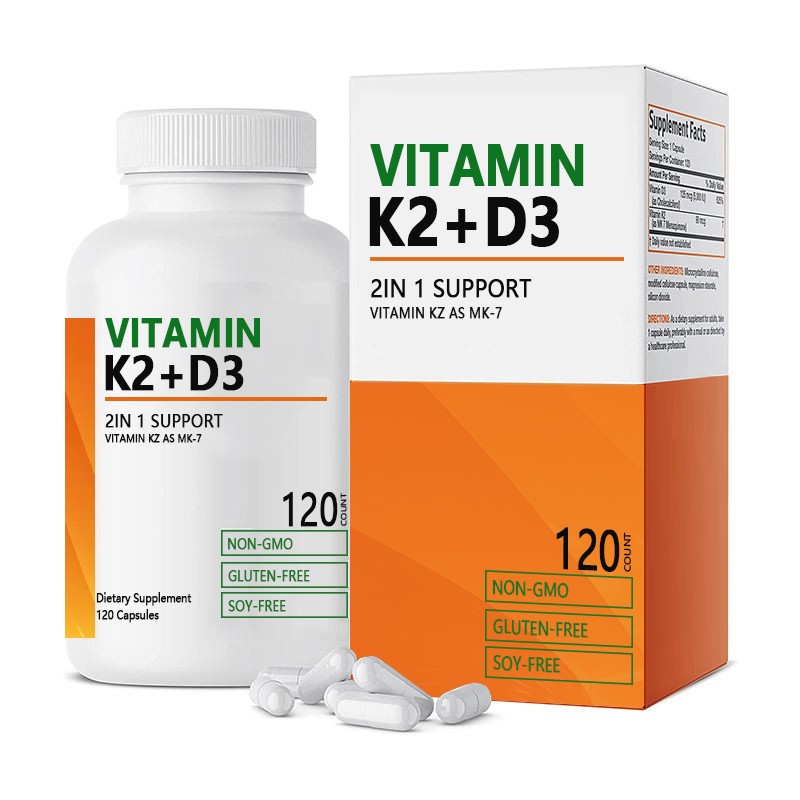 Vitamin D3 K2 Capsules Factory - OEM 5000iu Immune Bone Teeth