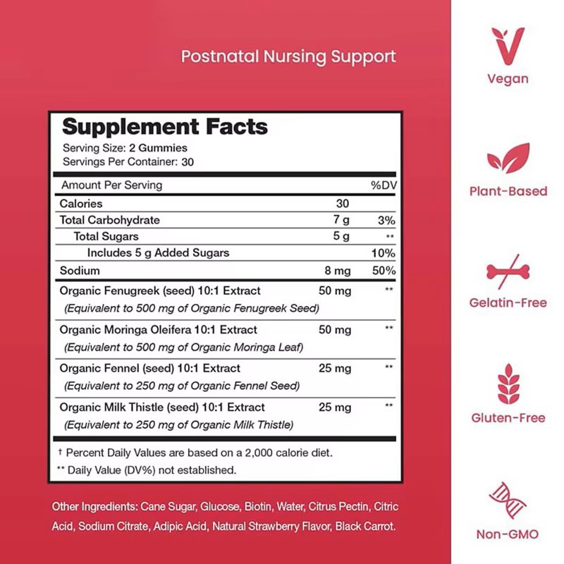Lactation Gummies Supplier - OEM Fennel Seed Fenugreek Moringa