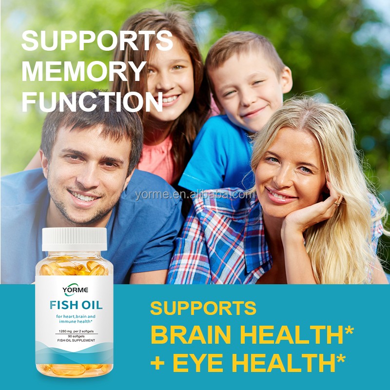 Fish Oil Softgels Supplier - OEM Brain Eye Health DHA EPA 90 Caps