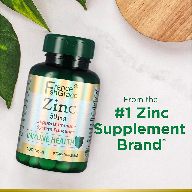 Zinc Caplets Manufacturer - OEM 50mg Immune Antioxidant Skin Health Gluten Free