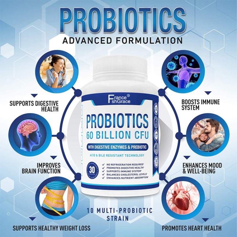 Probiotics Capsules Supplier - OEM Organic Prebiotic Digestive Enzymes Health