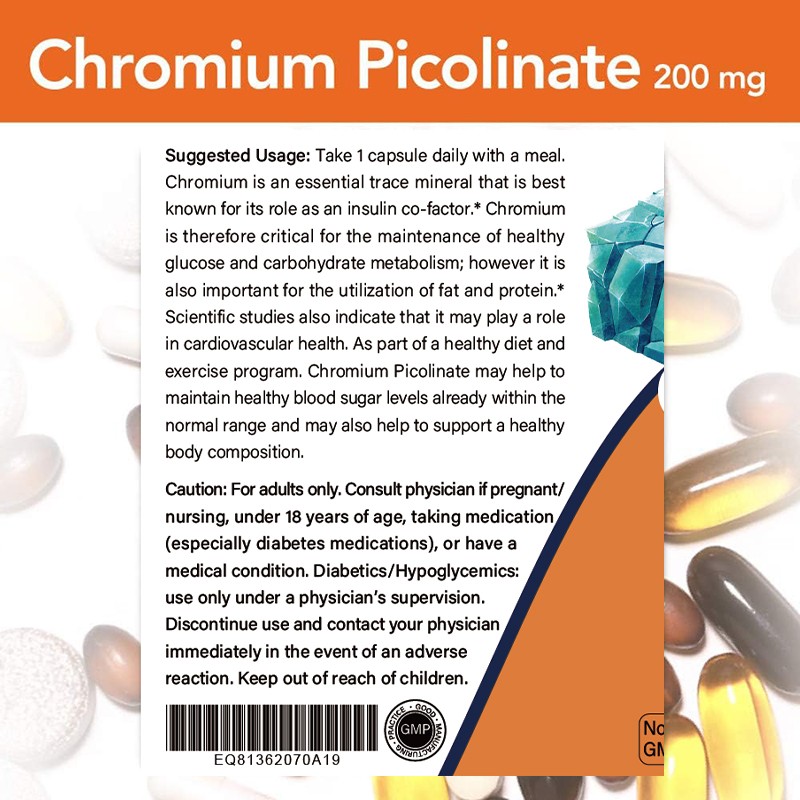 Chromium Picolinate Capsules Manufacturer - OEM Glucose Metabolism Adult
