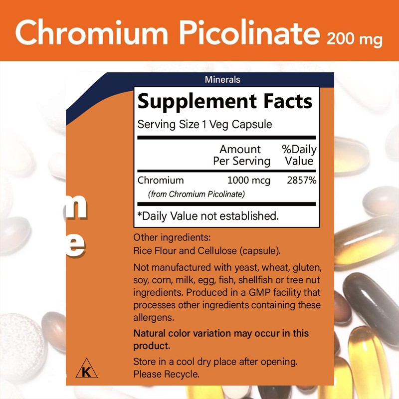 Chromium Picolinate Capsules Manufacturer - OEM Glucose Metabolism Adult