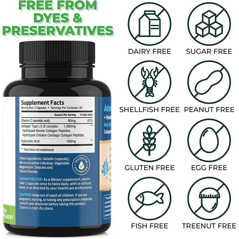 Collagen Capsules Manufacturer - OEM Hyaluronic Acid Vitamin C Peptides