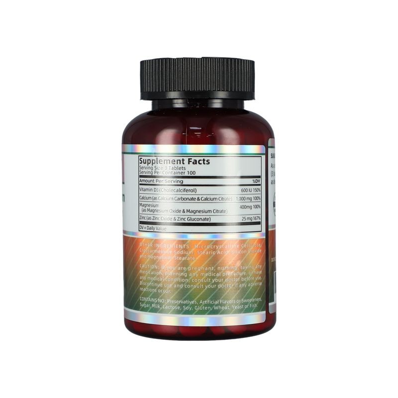 Calcium Magnesium Zinc Tablets Supplier - OEM Vitamin D3 High Absorption Complex