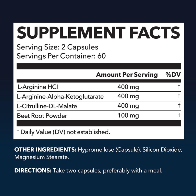 L-Arginine Capsules Supplier - OEM 1000mg Muscle Performance Enhancement