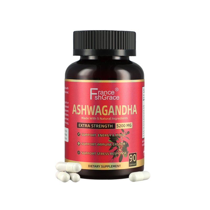 Ashwagandha Capsules Factory - OEM 5200mg Organic Powder Root Extract Stress