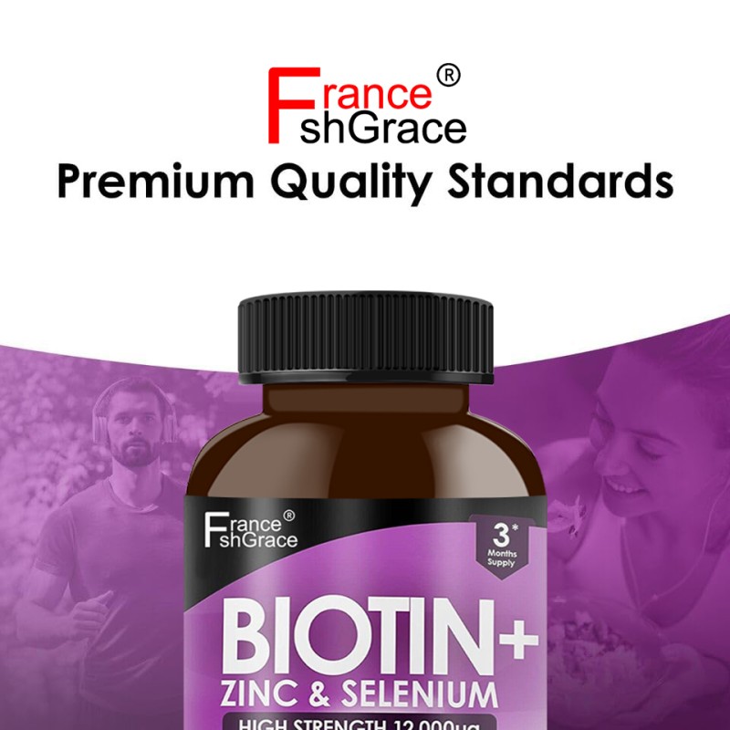Biotin Zinc Selenium Tablets Supplier - OEM 180 Tablets Hair Growth Glowing Skin