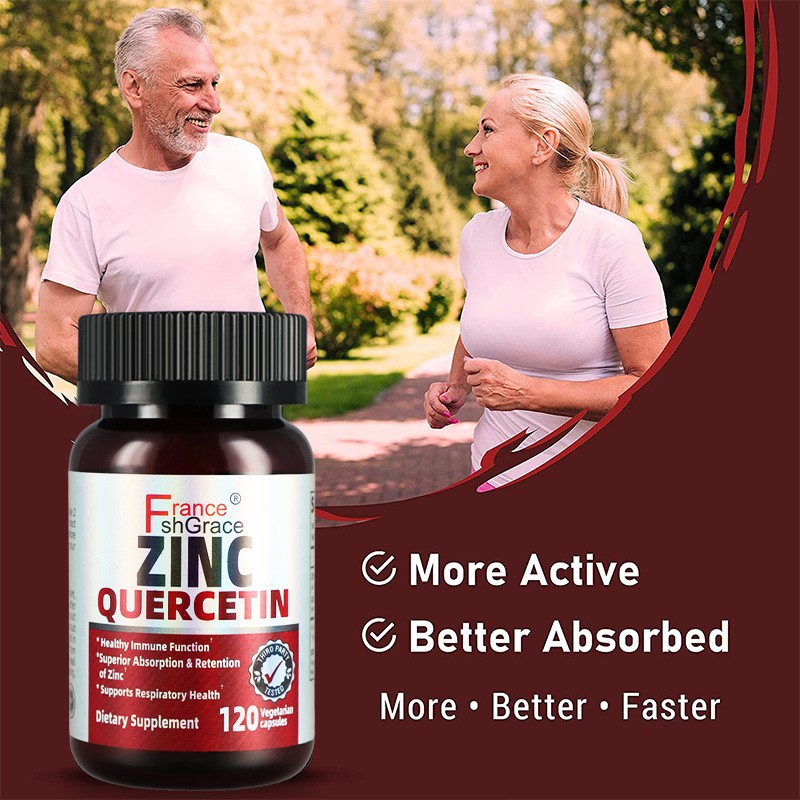 Zinc Quercetin Capsules Supplier - OEM 120 Vegetarian Antioxidant Immune Support