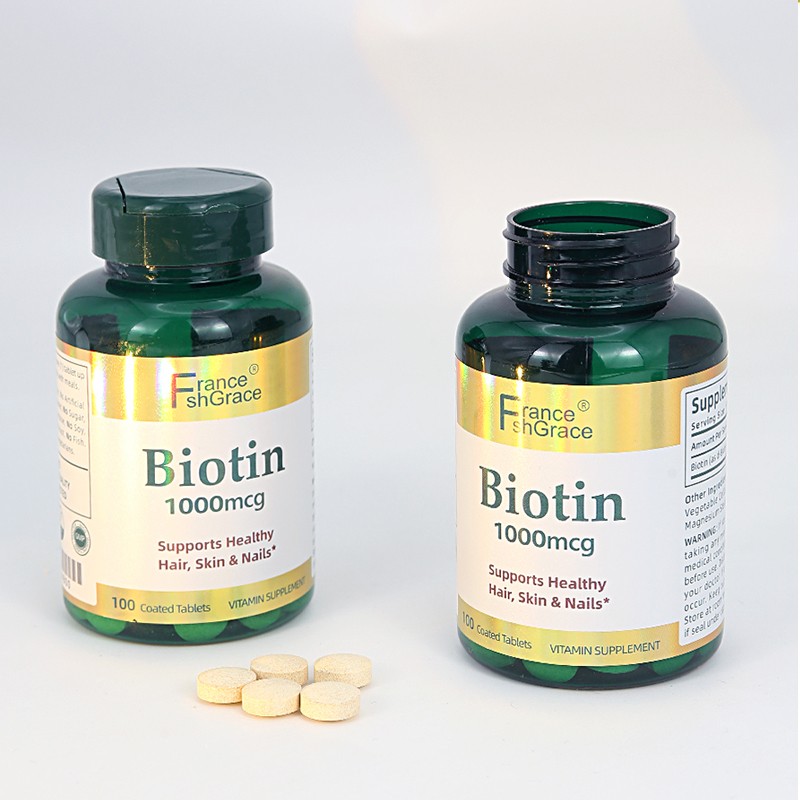 Biotin Tablets Supplier - OEM 1000mcg Hair Skin Nails Support Adult