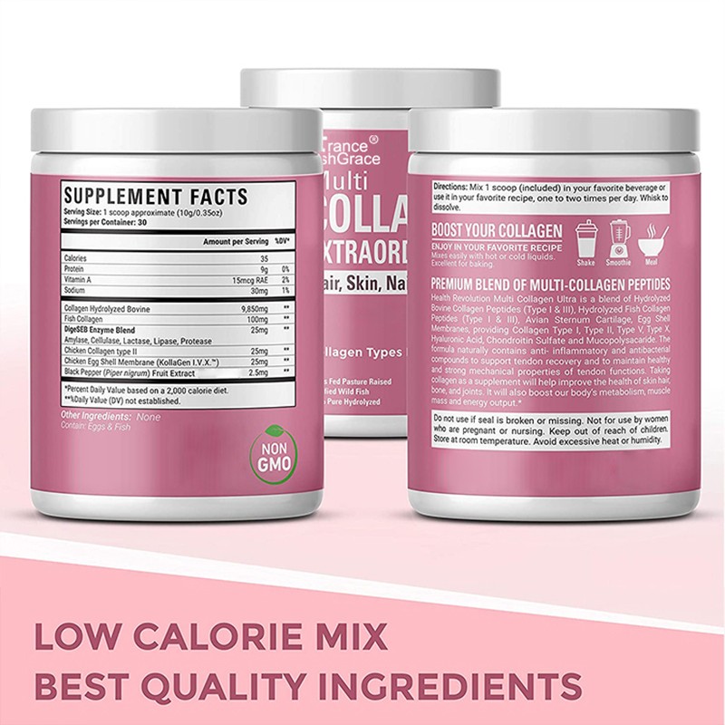 Hydrolyzed Collagen Peptides Manufacturer - OEM Biotin Vitamin C Hyaluronic Acid