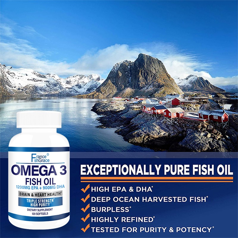 Omega 3 Fish Oil Softgels Factory - OEM Wild Caught High EPA DHA 120 Softgels