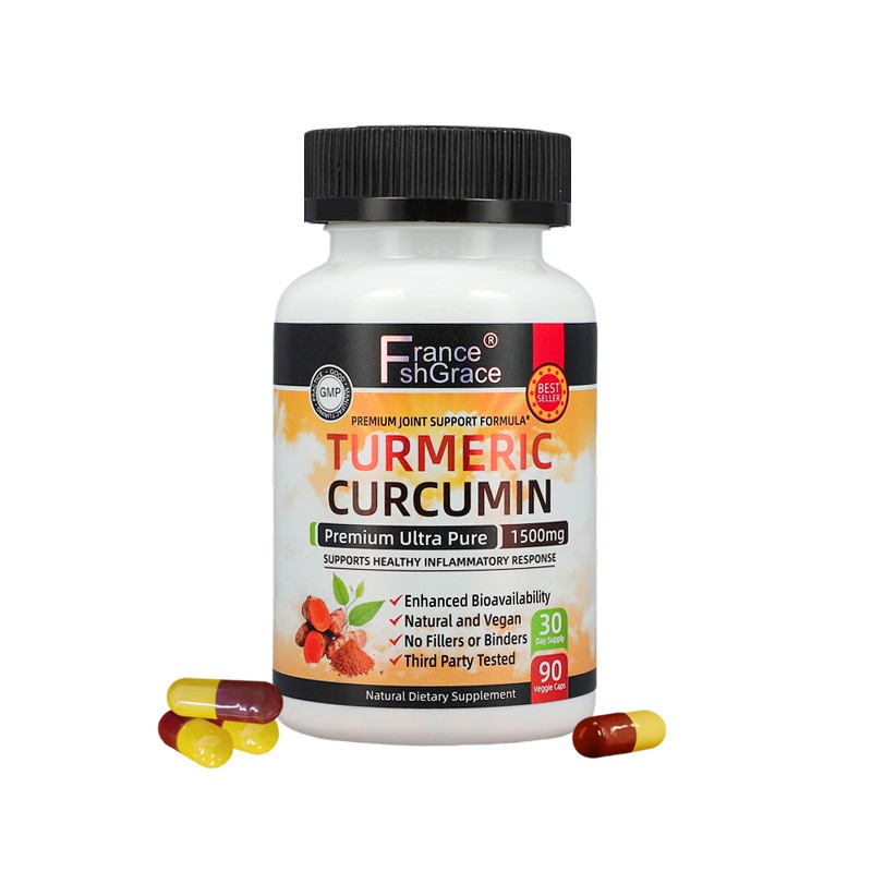 Turmeric Curcumin Capsules Supplier - OEM 1500mg Superior Absorption Women Men