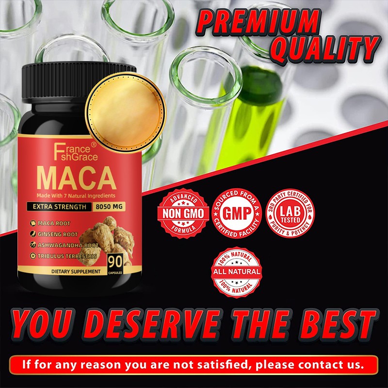 Black Maca Capsules Factory - OEM 90 Veggie Max Strength Organic Men
