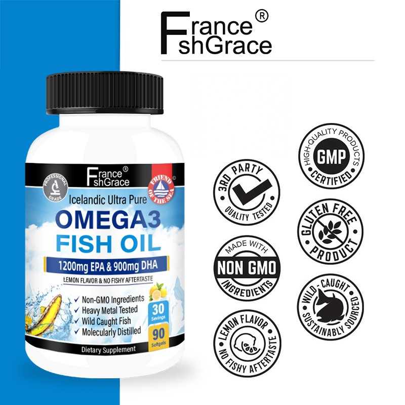 Omega 3 Fish Oil Capsule Manufacturer - OEM Lemon Flavor EPA DHA Brain Health