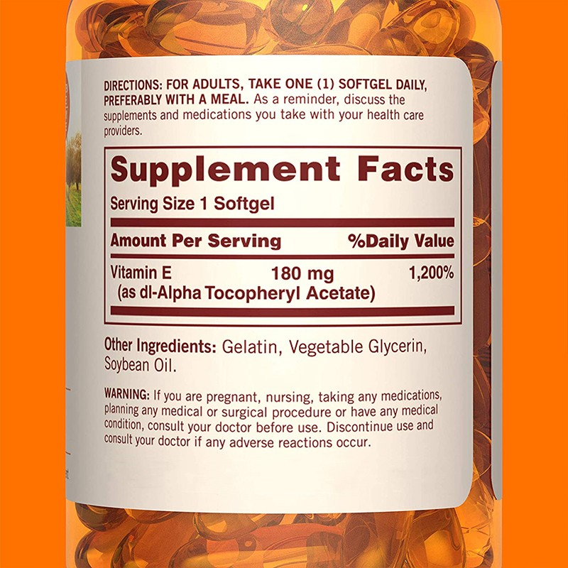 Vitamin E Softgels Supplier - OEM 400iu Immune Support Gluten Free Dairy Free